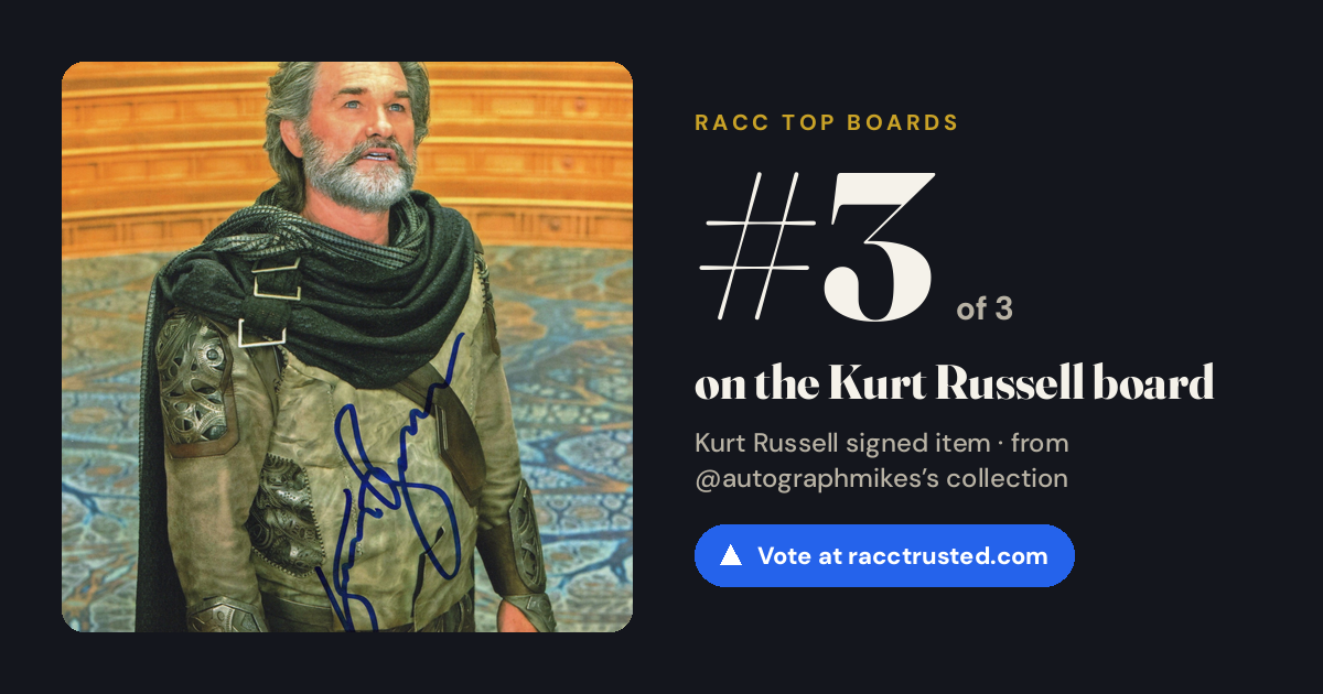 Share card: #3 of 3 on the Kurt Russell board
