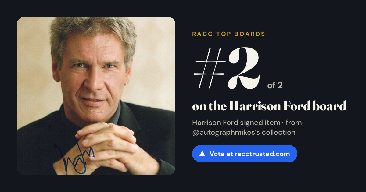 Share card: #2 of 2 on the Harrison Ford board