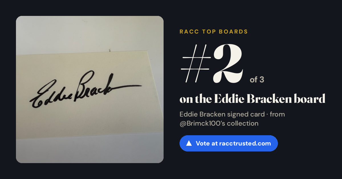 Share card: #2 of 3 on the Eddie Bracken board