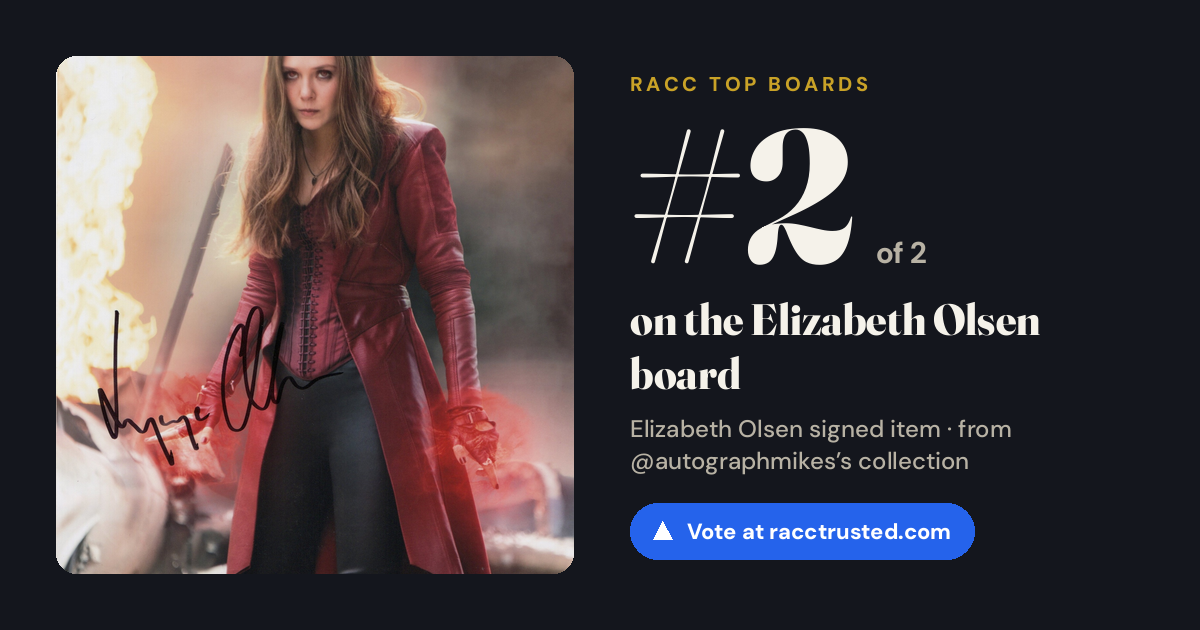 Share card: #2 of 2 on the Elizabeth Olsen board