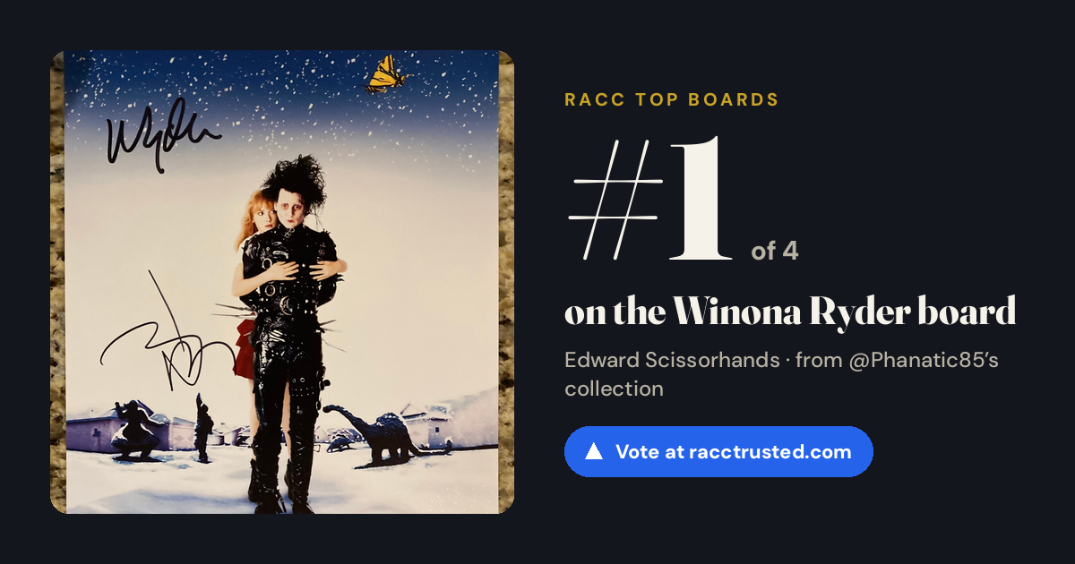 Share card: #1 of 4 on the Winona Ryder board