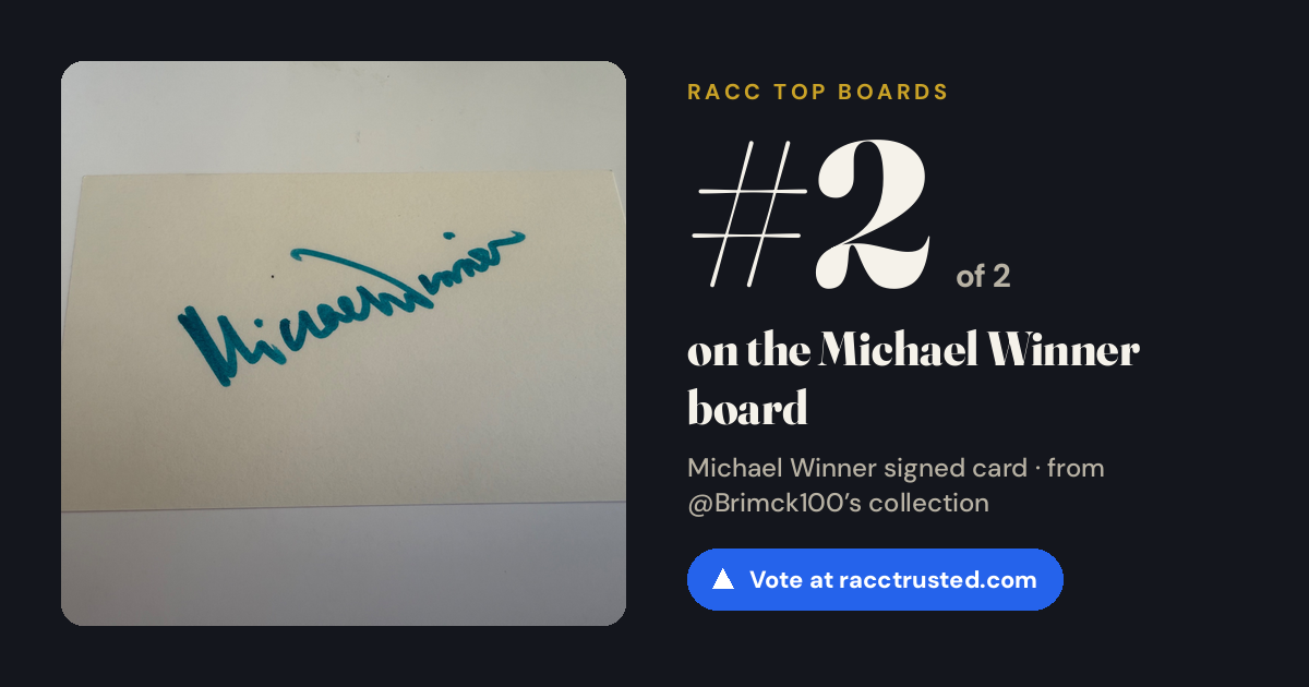 Share card: #2 of 2 on the Michael Winner board