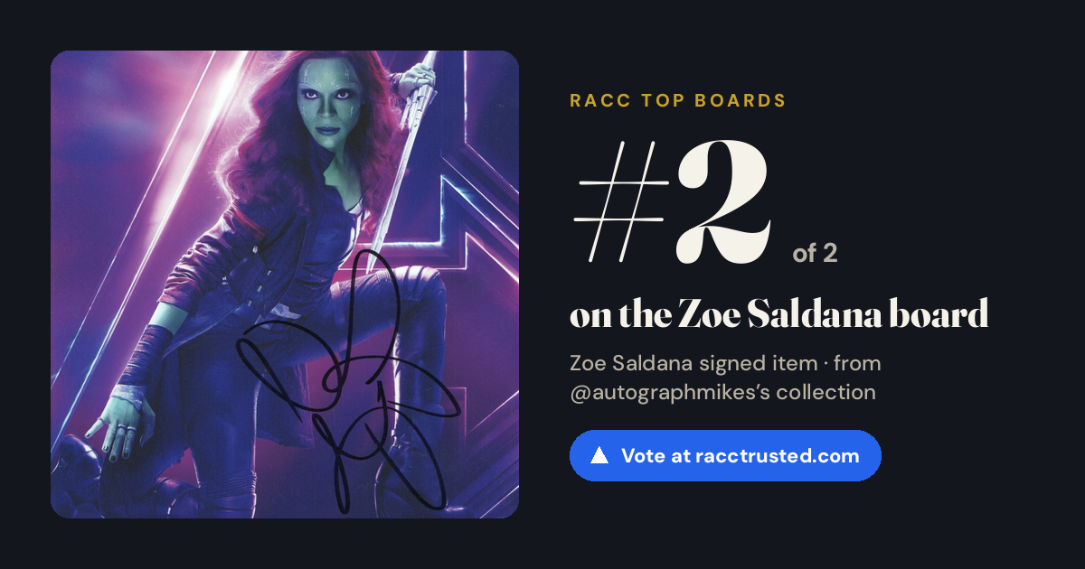 Share card: #2 of 2 on the Zoe Saldana board