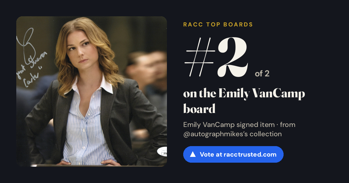 Share card: #2 of 2 on the Emily VanCamp board