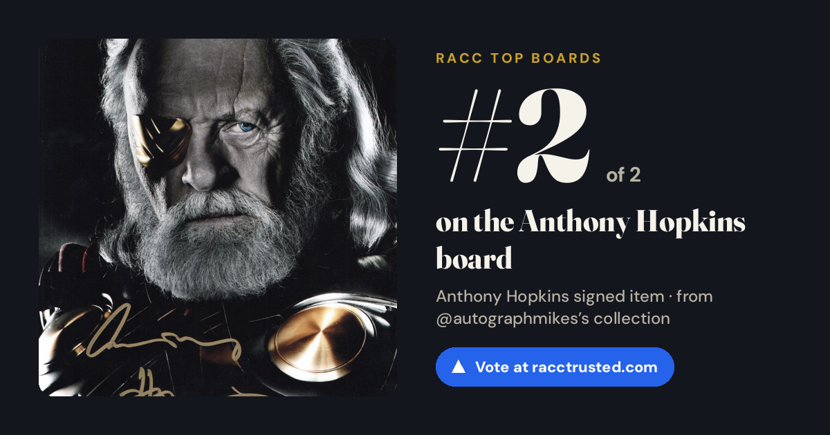 Share card: #2 of 2 on the Anthony Hopkins board