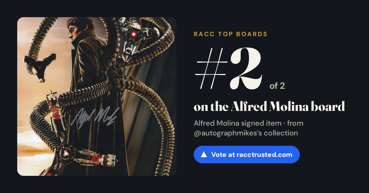 Share card: #2 of 2 on the Alfred Molina board