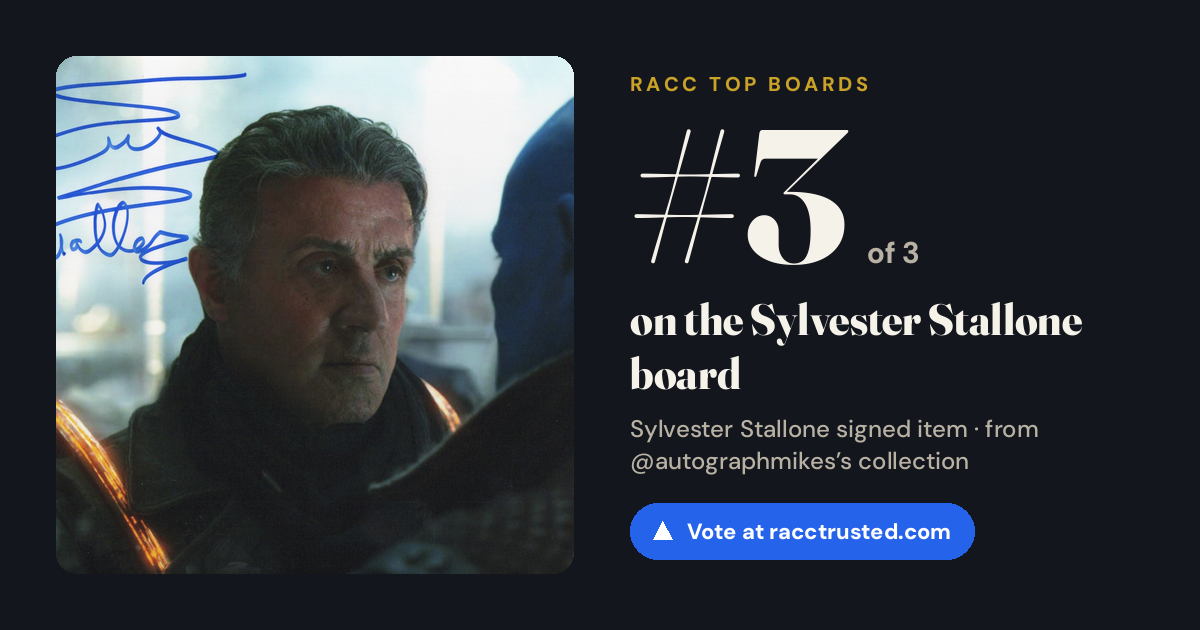 Share card: #3 of 3 on the Sylvester Stallone board