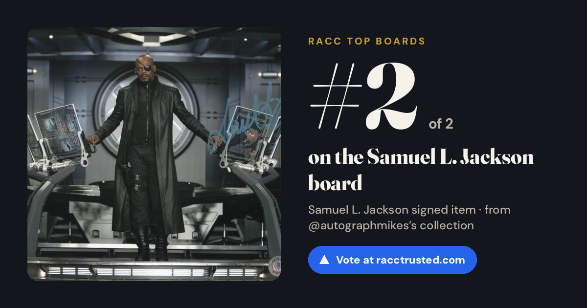 Share card: #2 of 2 on the Samuel L. Jackson board