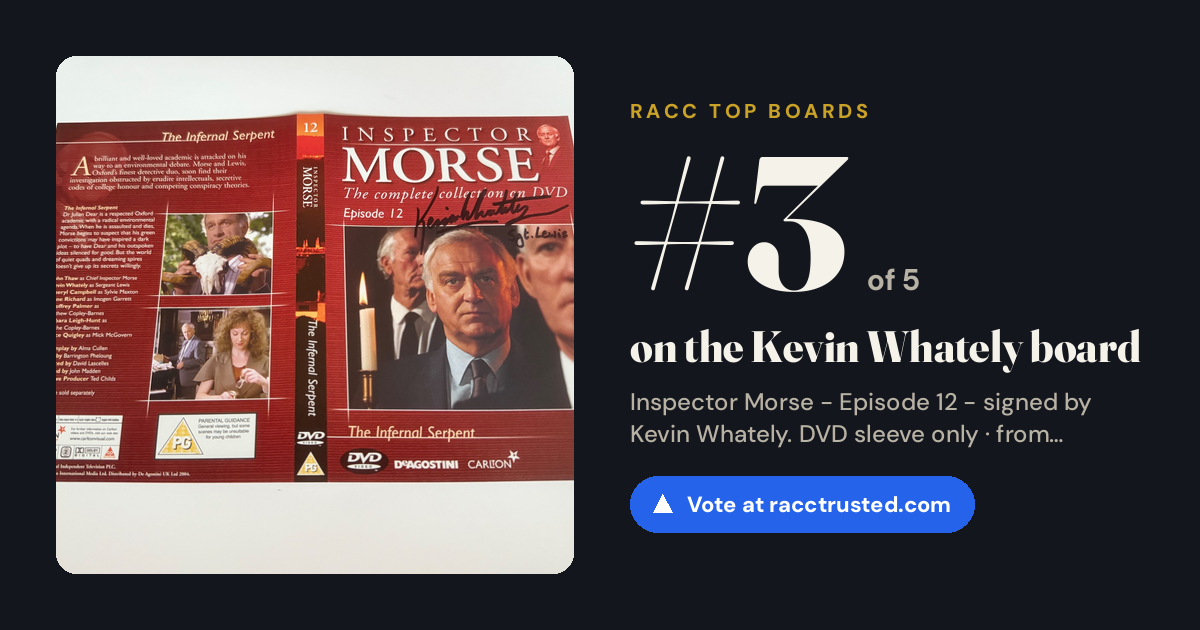 Share card: #3 of 5 on the Kevin Whately board