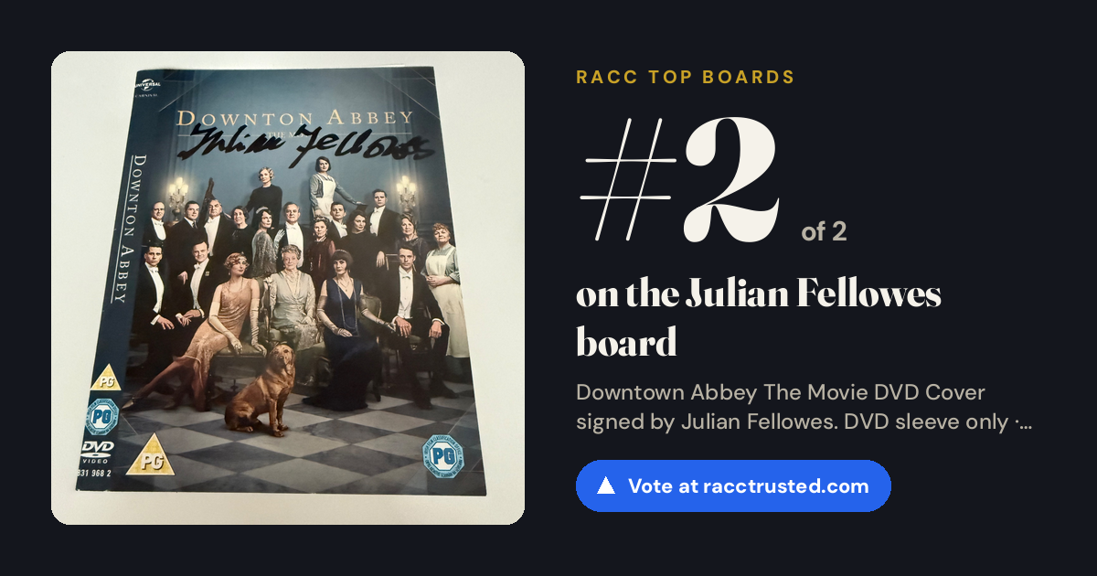 Share card: #2 of 2 on the Julian Fellowes board