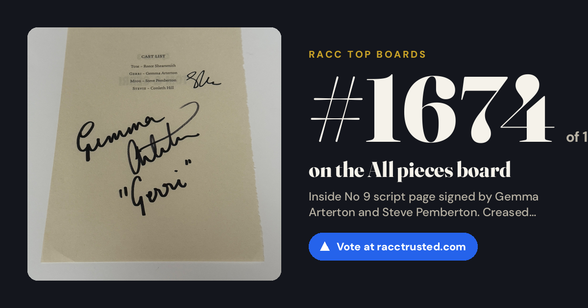 Share card: #1674 of 1729 on the All pieces board