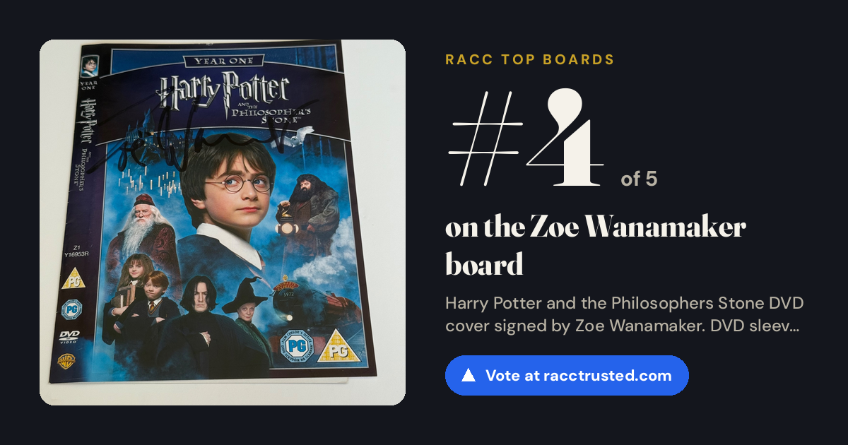 Share card: #4 of 5 on the Zoe Wanamaker board