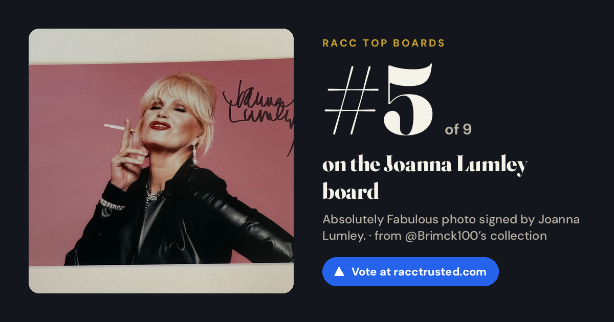 Share card: #5 of 7 on the Joanna Lumley board
