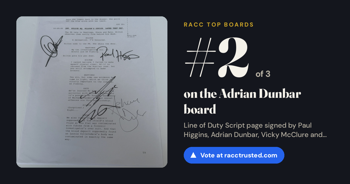Share card: #2 of 3 on the Adrian Dunbar board
