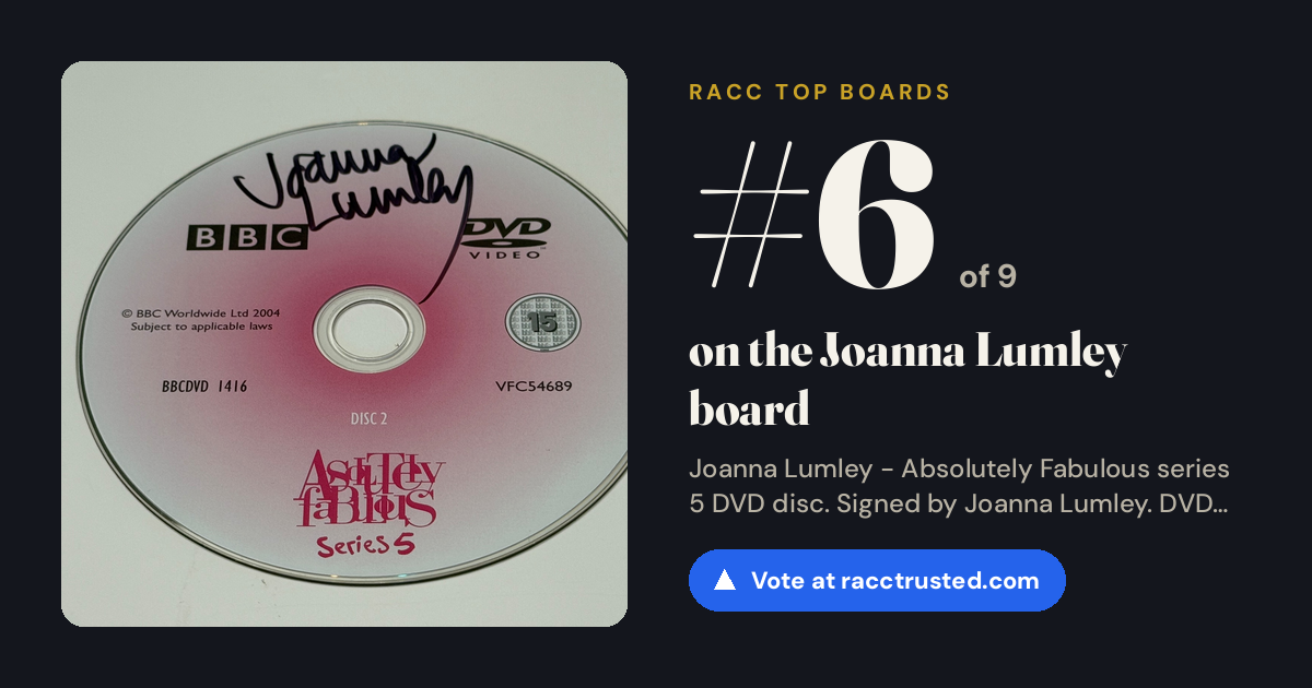 Share card: #6 of 9 on the Joanna Lumley board