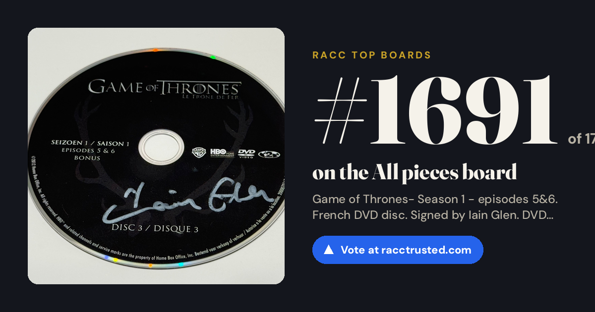 Share card: #1691 of 1730 on the All pieces board