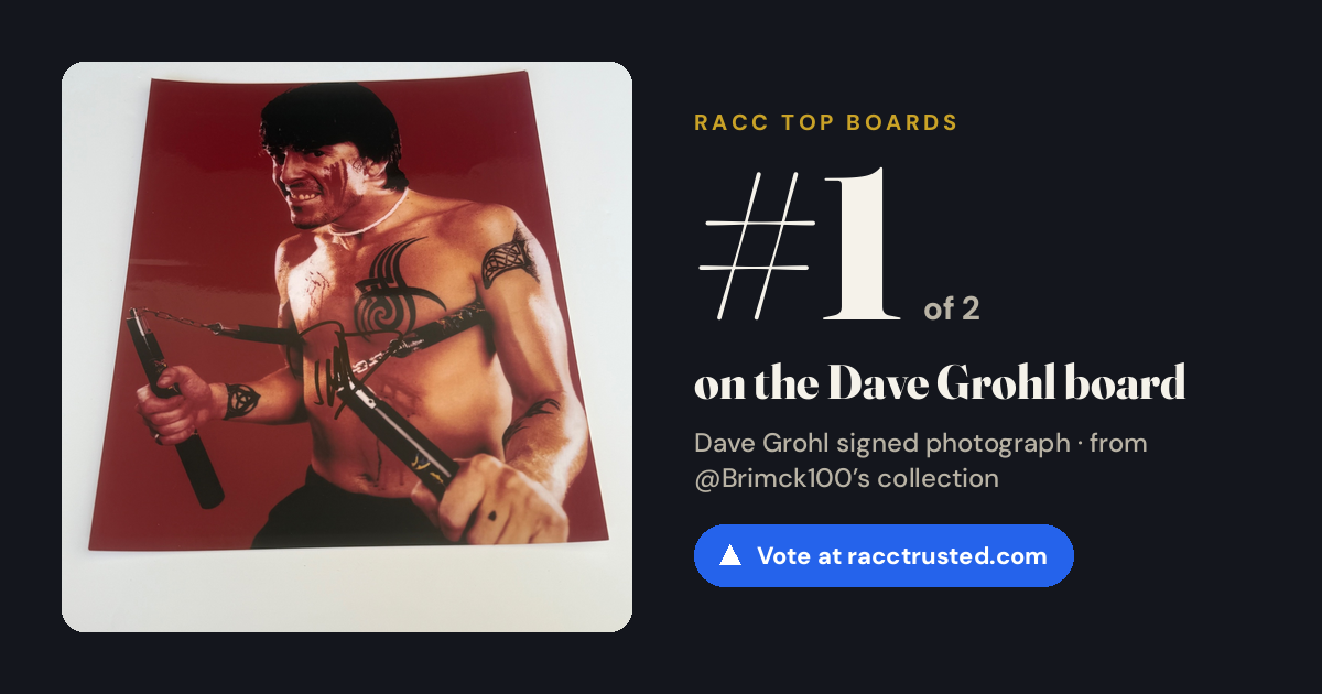 Share card: #1 of 2 on the Dave Grohl board