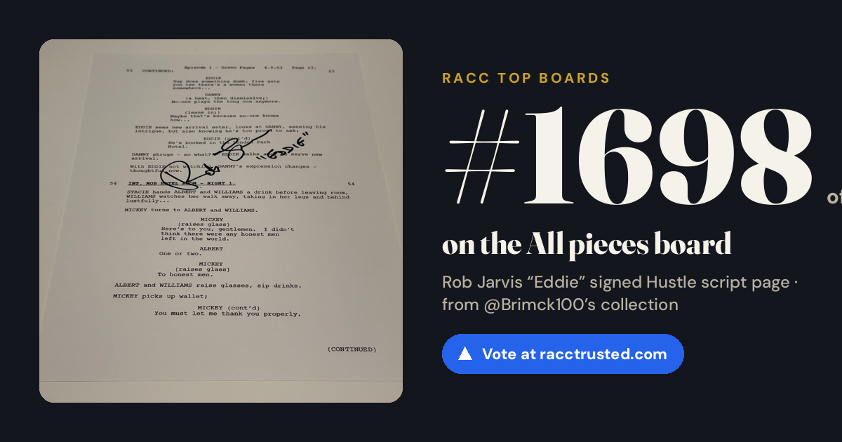 Share card: #1698 of 1729 on the All pieces board