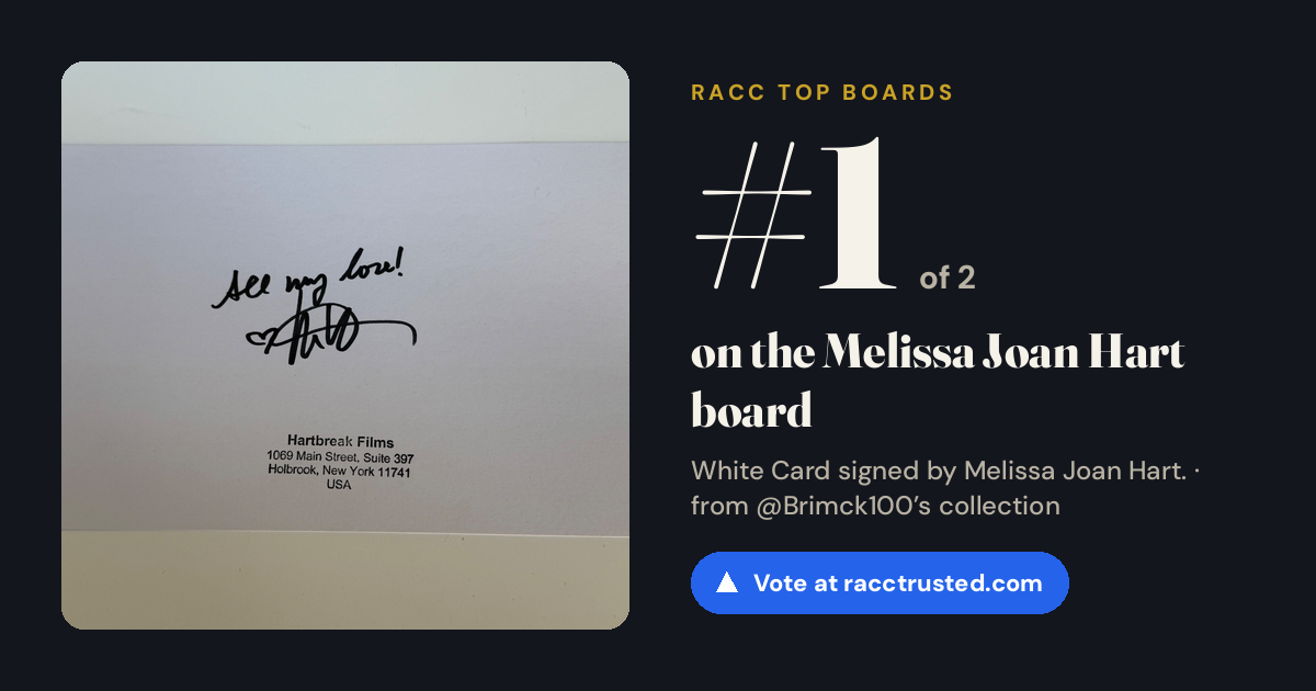 Share card: #1 of 2 on the Melissa Joan Hart board