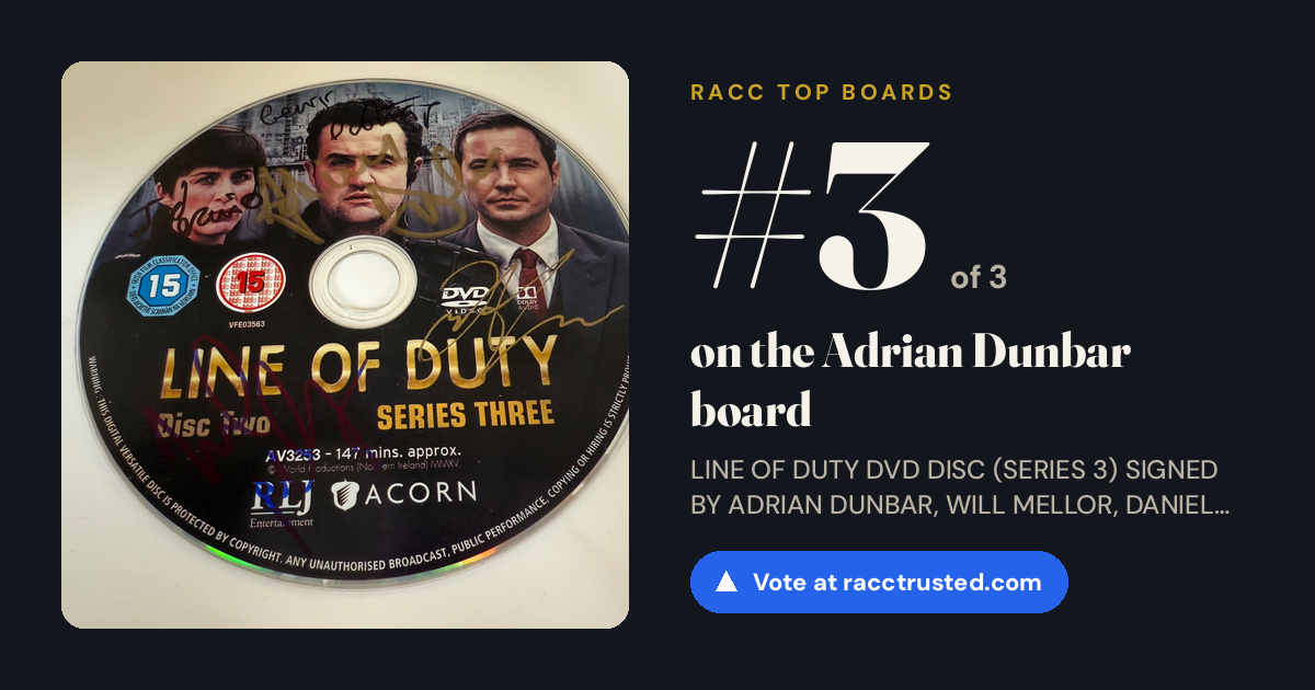 Share card: #3 of 3 on the Adrian Dunbar board