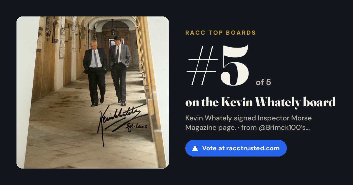 Share card: #5 of 5 on the Kevin Whately board