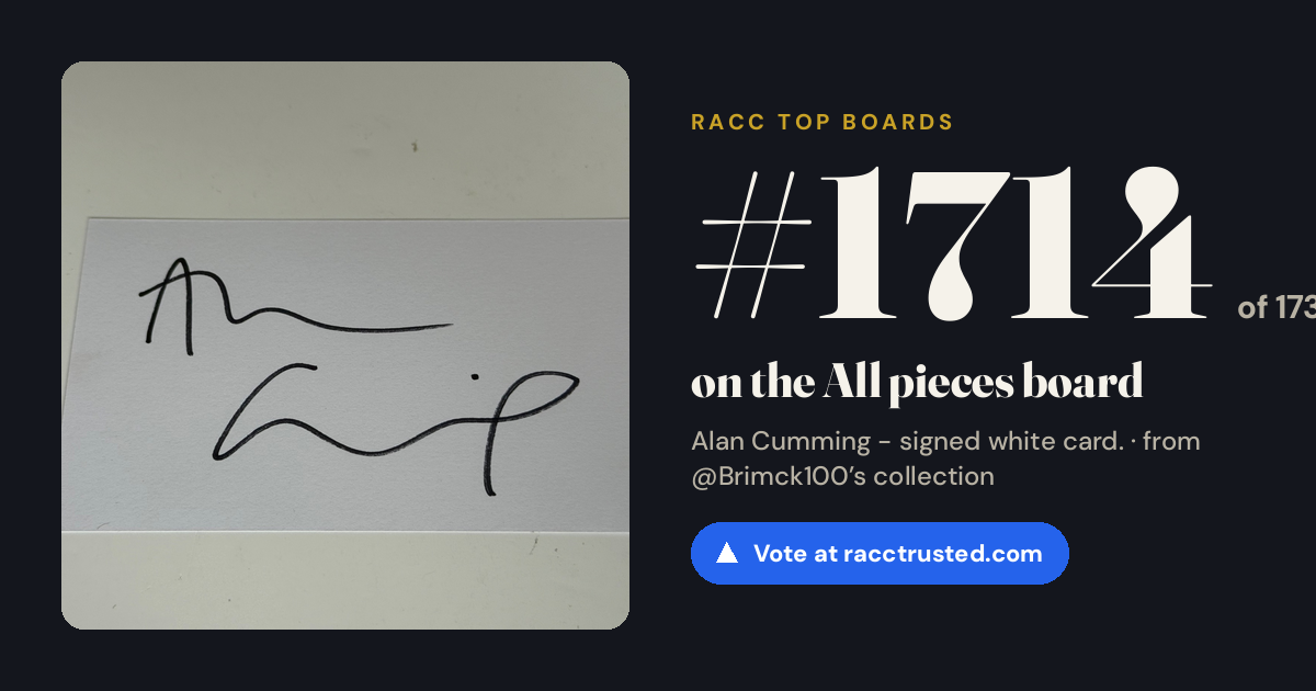 Share card: #1714 of 1729 on the All pieces board