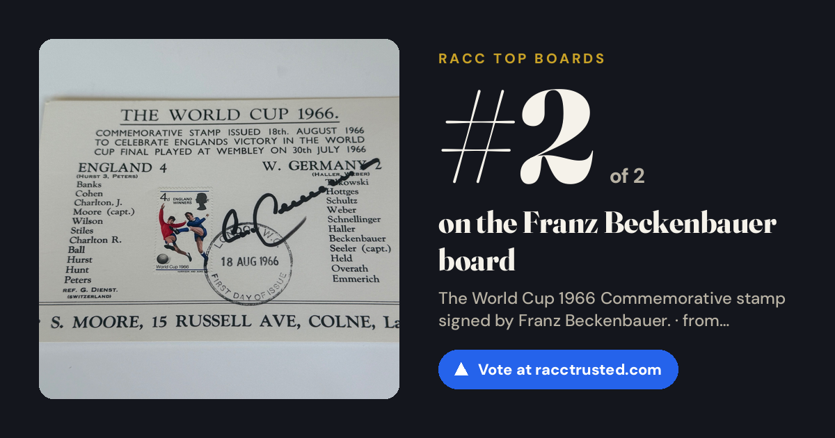 Share card: #2 of 2 on the Franz Beckenbauer board