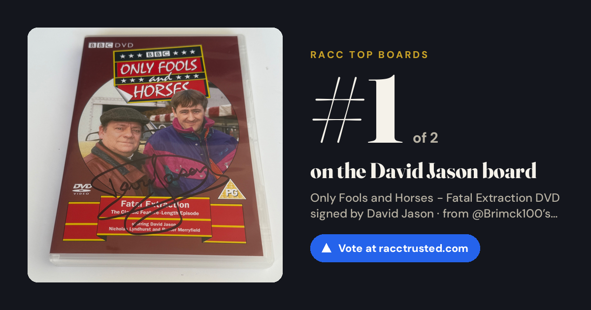 Share card: #1 of 2 on the David Jason board