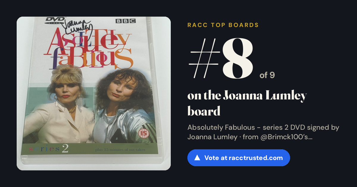 Share card: #8 of 9 on the Joanna Lumley board