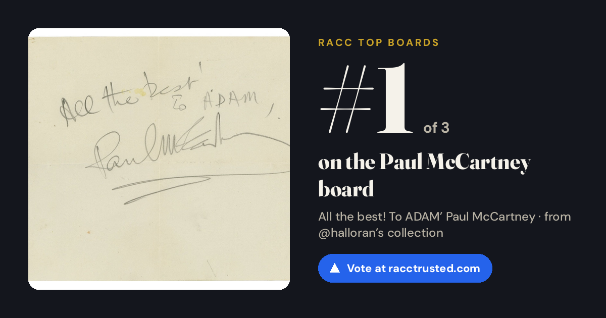 Share card: #1 of 3 on the Paul McCartney board