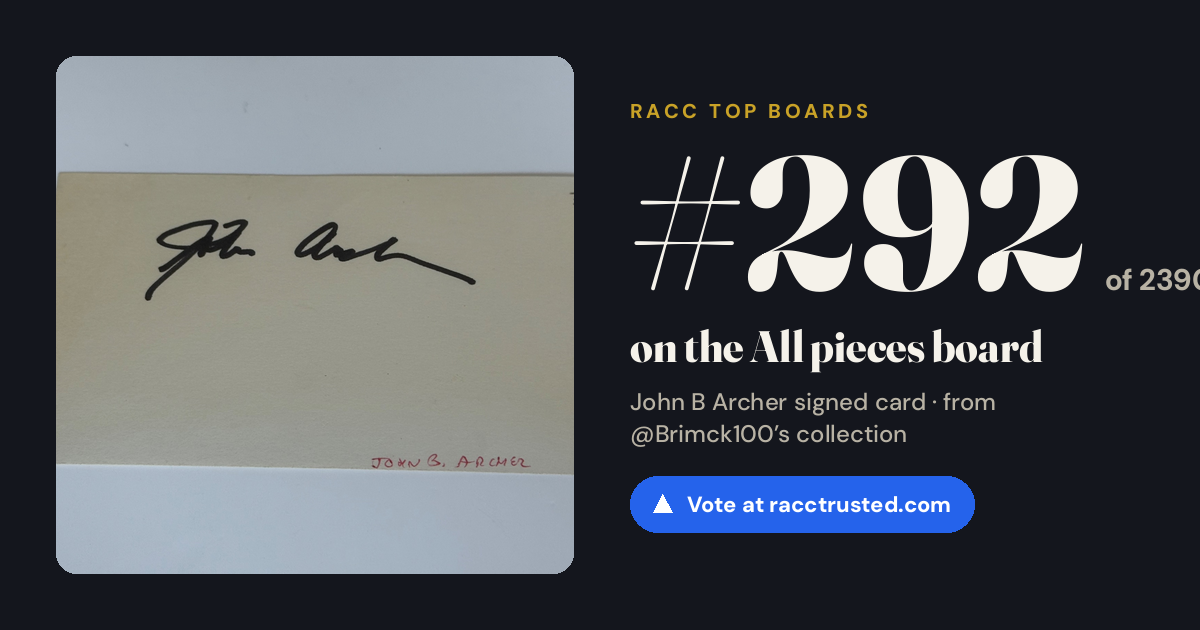 Share card: #292 of 2390 on the All pieces board