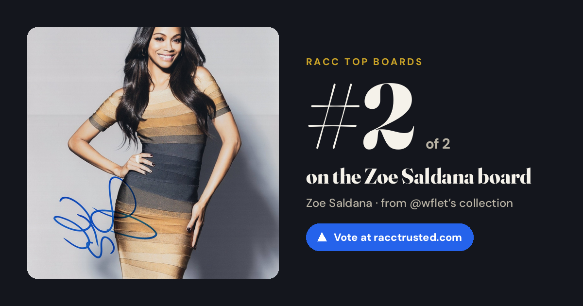 Share card: #2 of 2 on the Zoe Saldana board