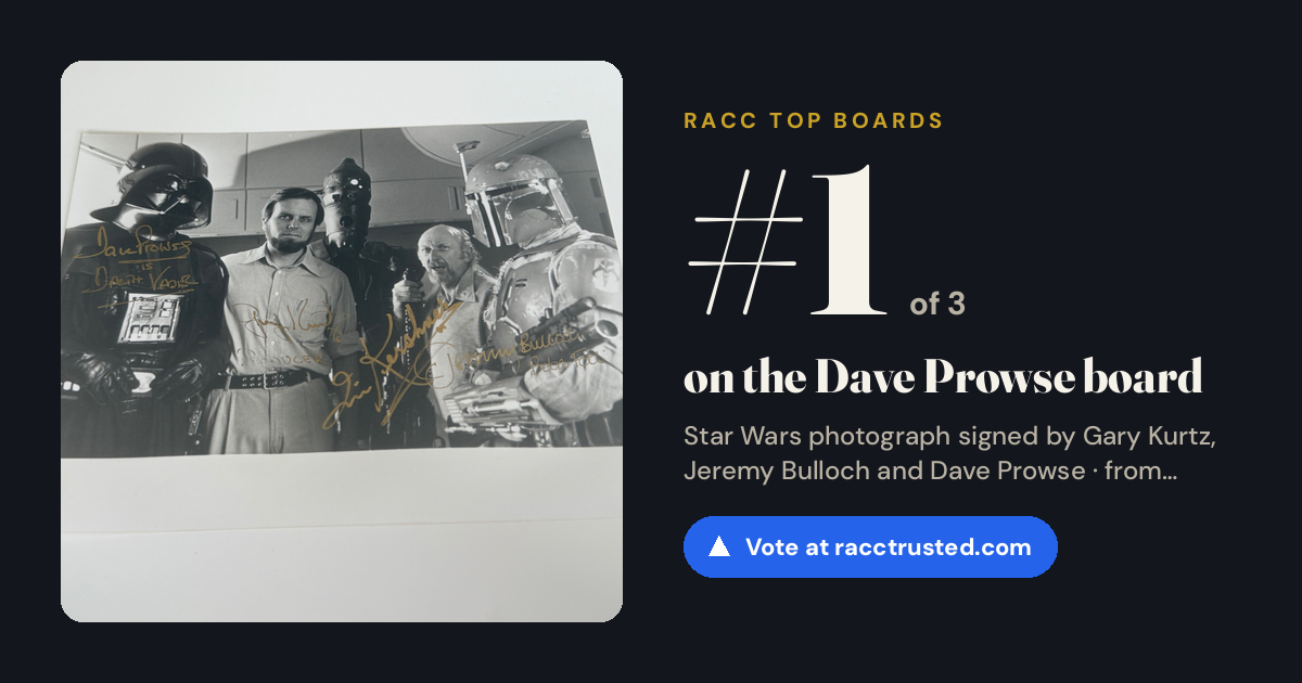 Share card: #1 of 3 on the Dave Prowse board