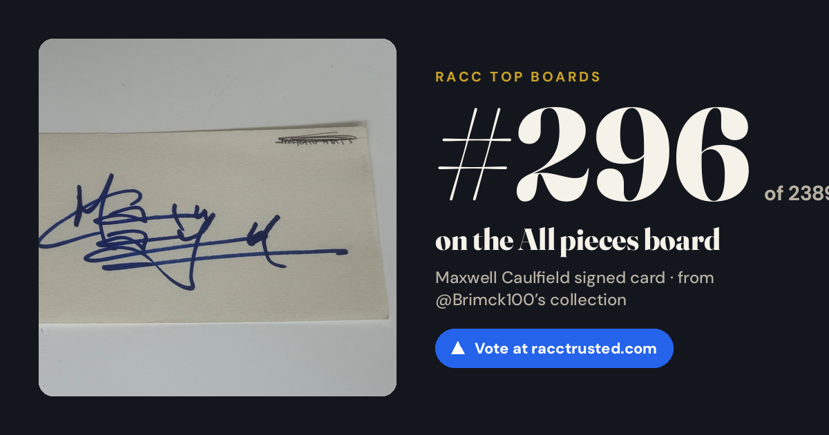 Share card: #296 of 2389 on the All pieces board