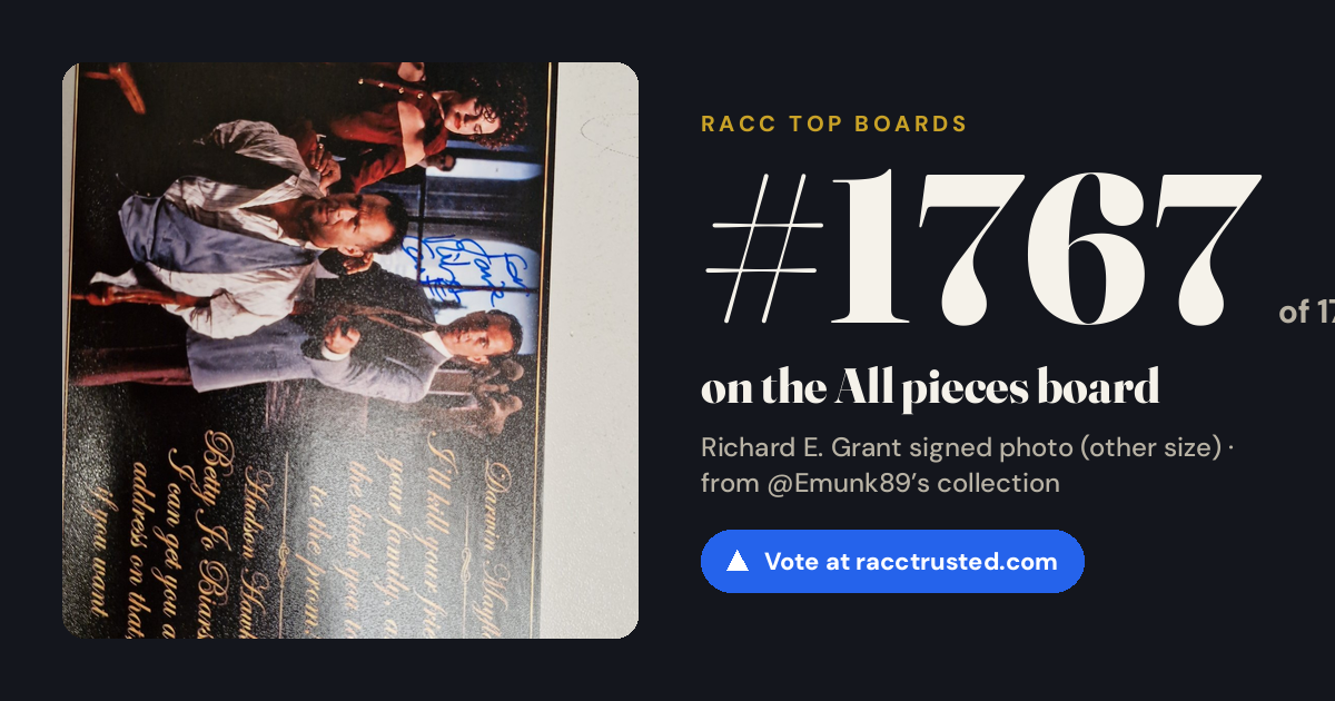 Share card: #1767 of 1767 on the All pieces board