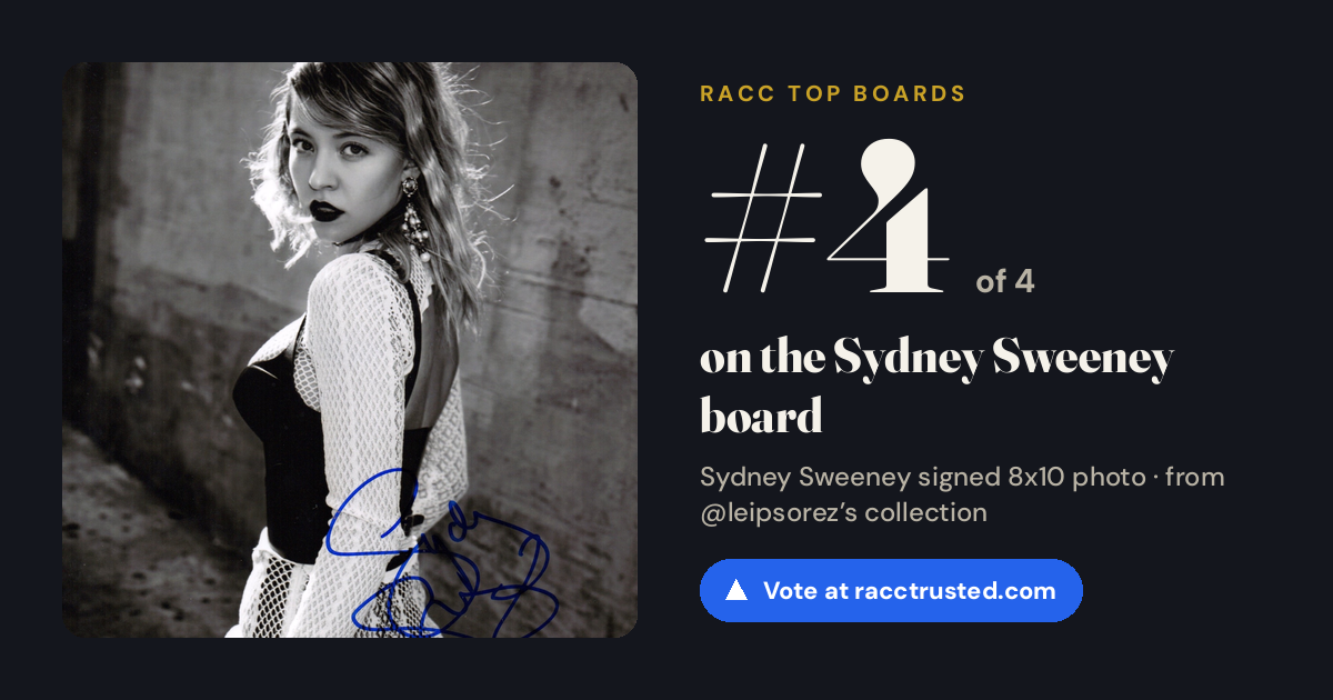 Share card: #4 of 4 on the Sydney Sweeney board