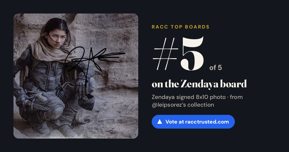 Share card: #5 of 5 on the Zendaya board