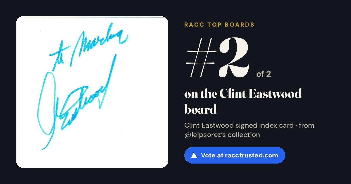 Share card: #2 of 2 on the Clint Eastwood board