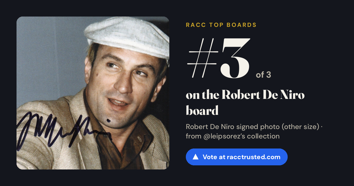 Share card: #3 of 3 on the Robert De Niro board