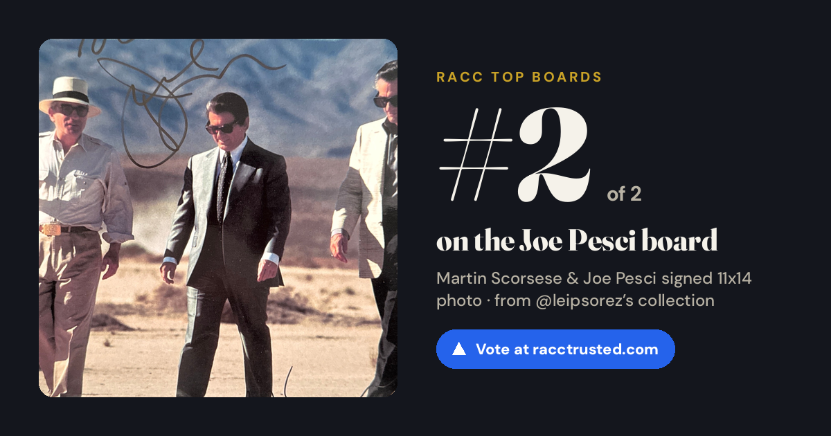 Share card: #2 of 2 on the Joe Pesci board