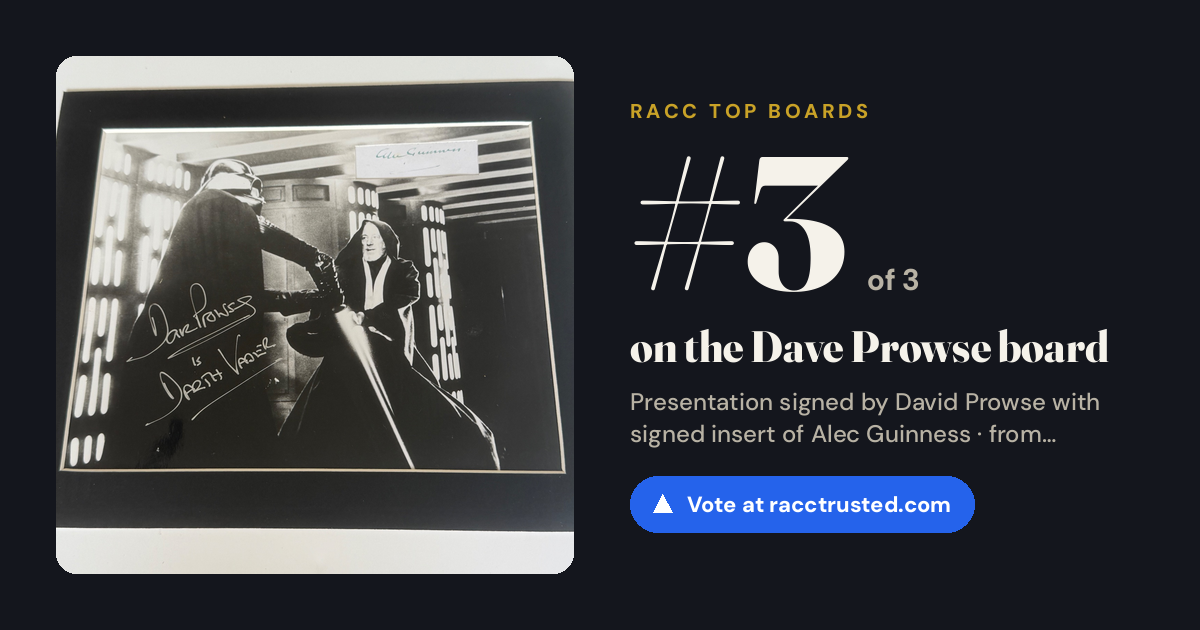 Share card: #3 of 3 on the Dave Prowse board