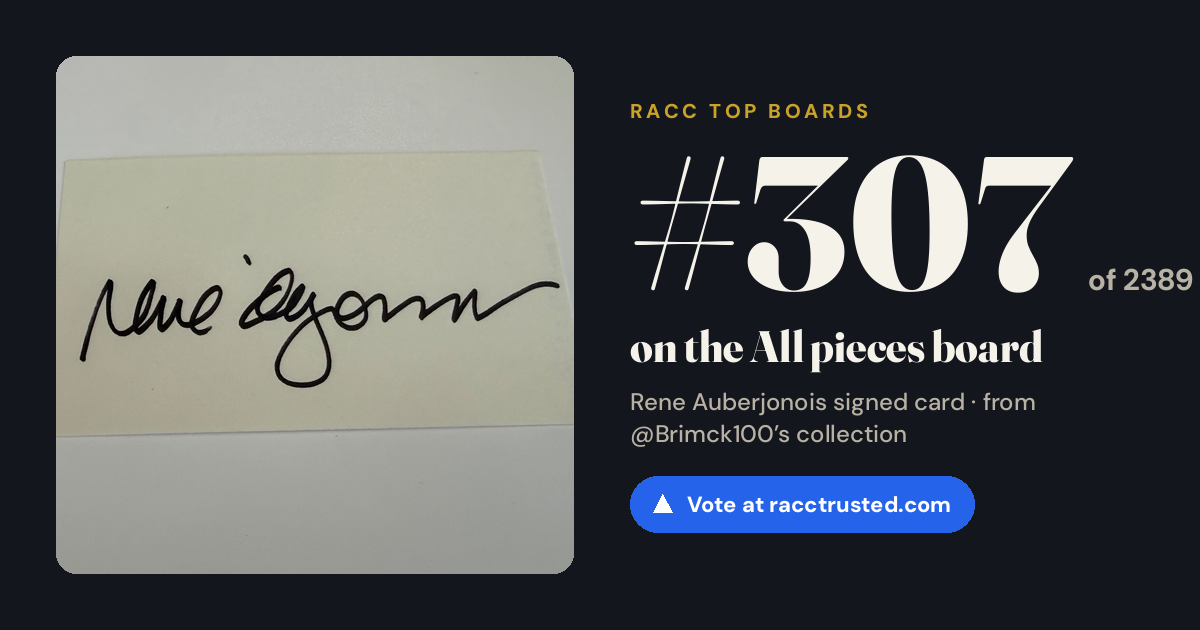 Share card: #307 of 2389 on the All pieces board