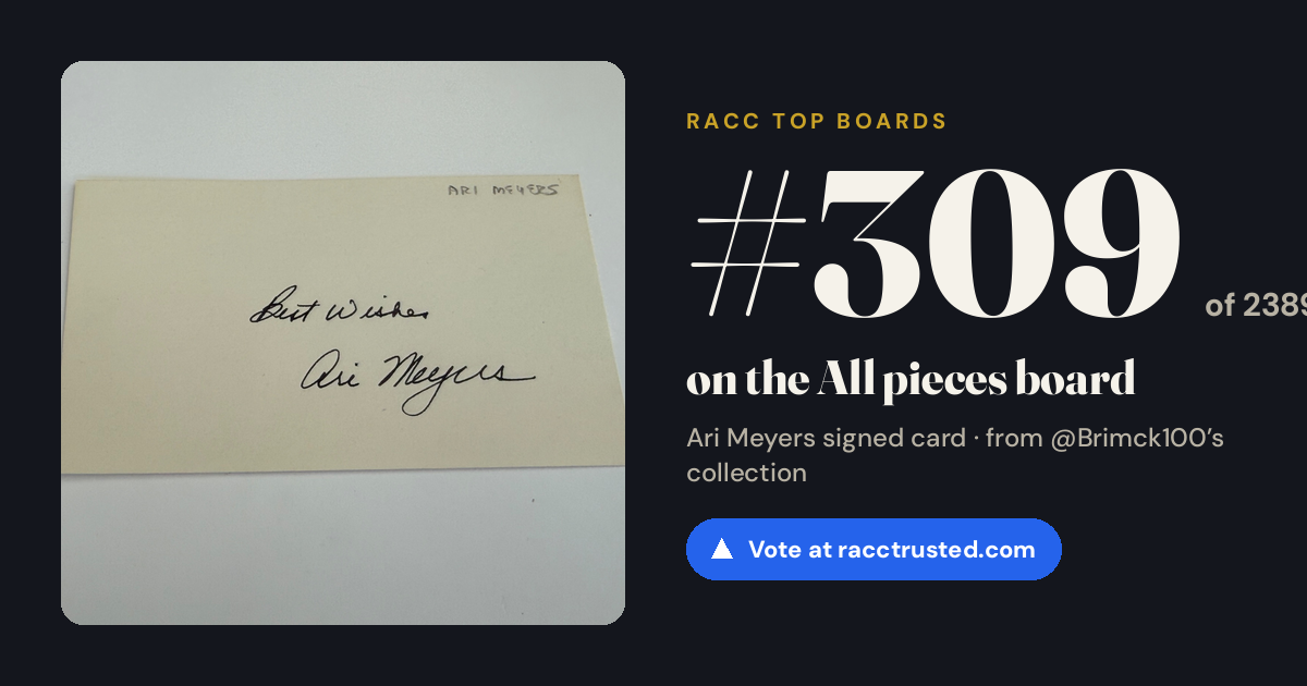Share card: #309 of 2389 on the All pieces board