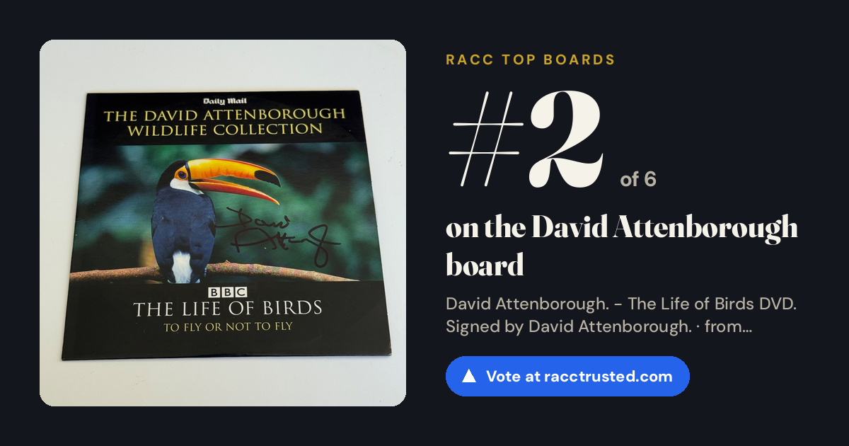 Share card: #2 of 6 on the David Attenborough board