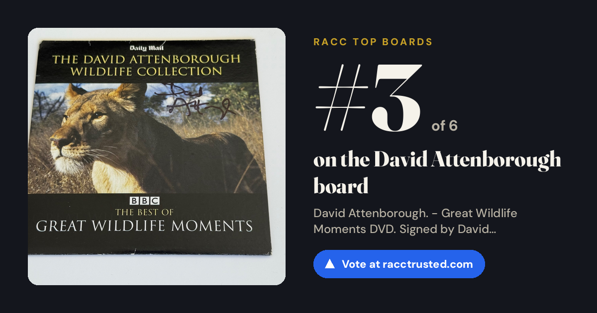 Share card: #3 of 6 on the David Attenborough board