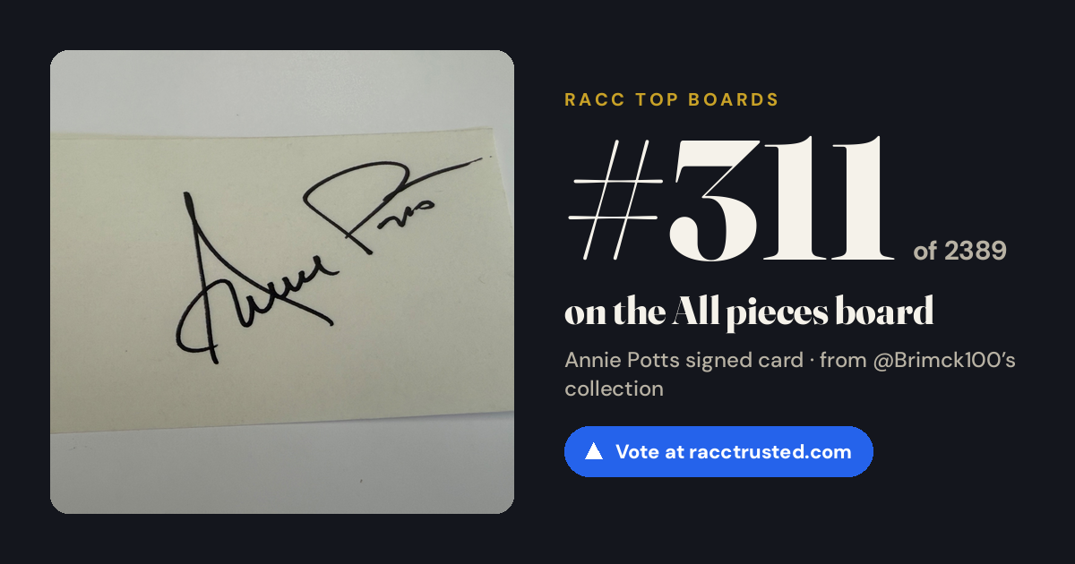 Share card: #311 of 2389 on the All pieces board
