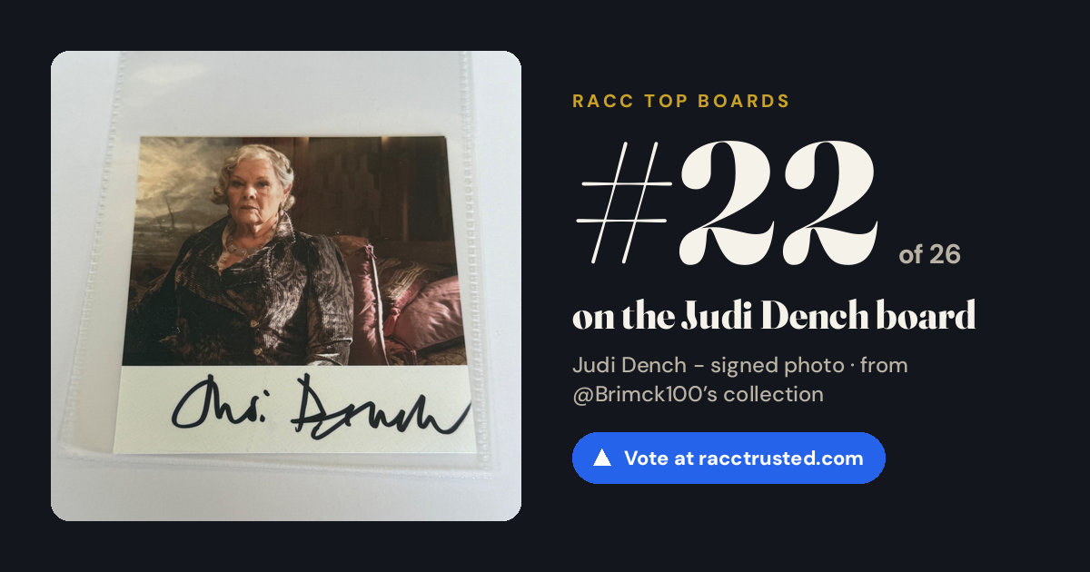 Share card: #22 of 26 on the Judi Dench board