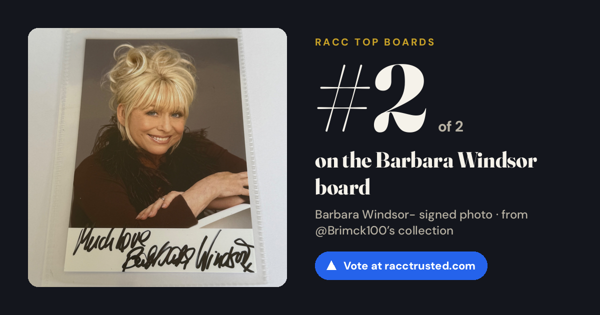 Share card: #2 of 2 on the Barbara Windsor board