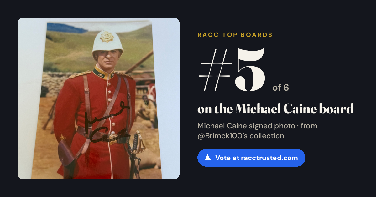 Share card: #5 of 6 on the Michael Caine board