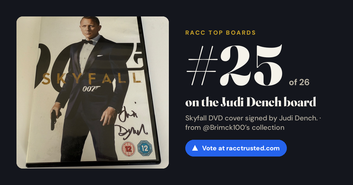 Share card: #25 of 26 on the Judi Dench board